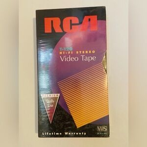 RCA T‑120 Hi‑Fi Stereo Blank VHS Tape – 2–6 Hour Recordable – New Factory Sealed